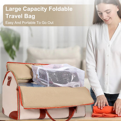 Large PU Folding Suit Storage Bag